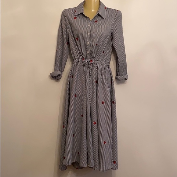 Jovonna London Bryce Midi Heart Circle Shirt Dress - Picture 2 of 10